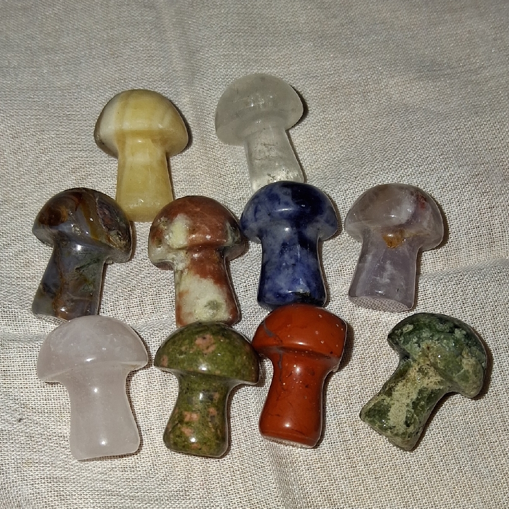 MM8 Assorted Stone Mushroom Figurines